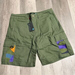 Cookies Fahrenheit Woven Olive Cargo Short